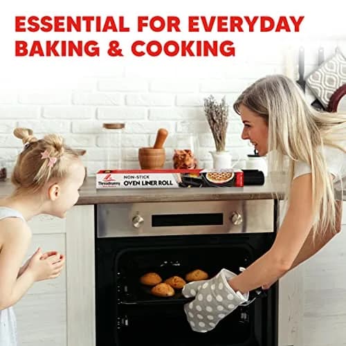 ThreadNanny Teflon Oven Liner Roll 25cm (10") x 190cm (75") | Cut-to-Size Non-Stick Mat for Ovens, Grills, Stovetops thumbnail 8