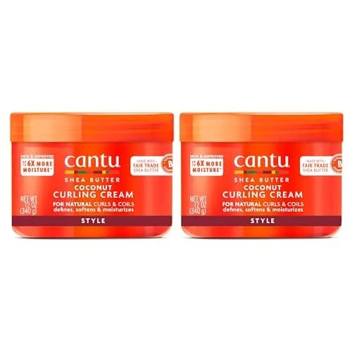 Cantu Coconut Curling Cream for Natural Hair with Pure Shea Butter 355ml (12 fl oz) (Pack of 2) | Defines & Strengthens Curls thumbnail 1