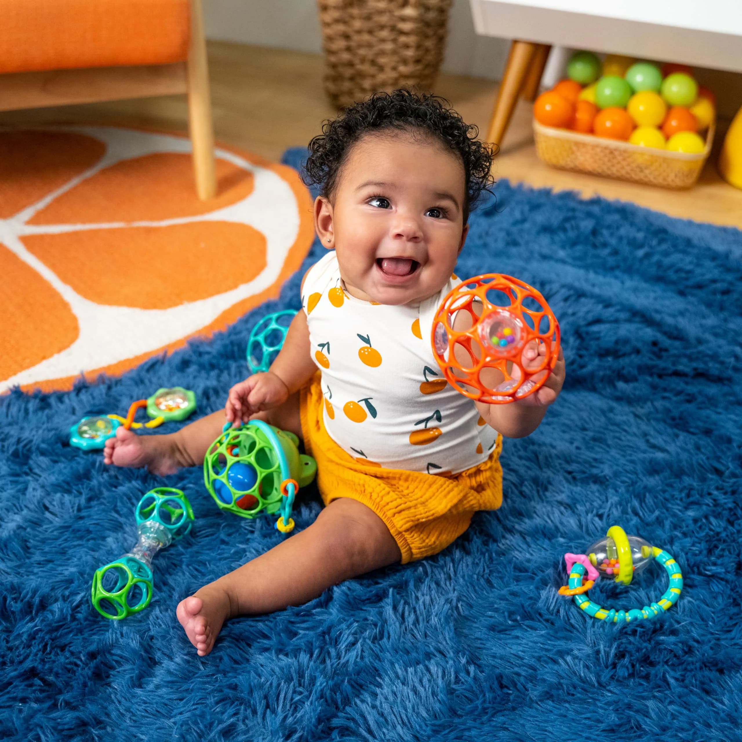 Bright Starts Little Shakers 6pc Gift Set with Oball Technology | Baby Rattles, Balls & Teethers for Newborn+ - view 2