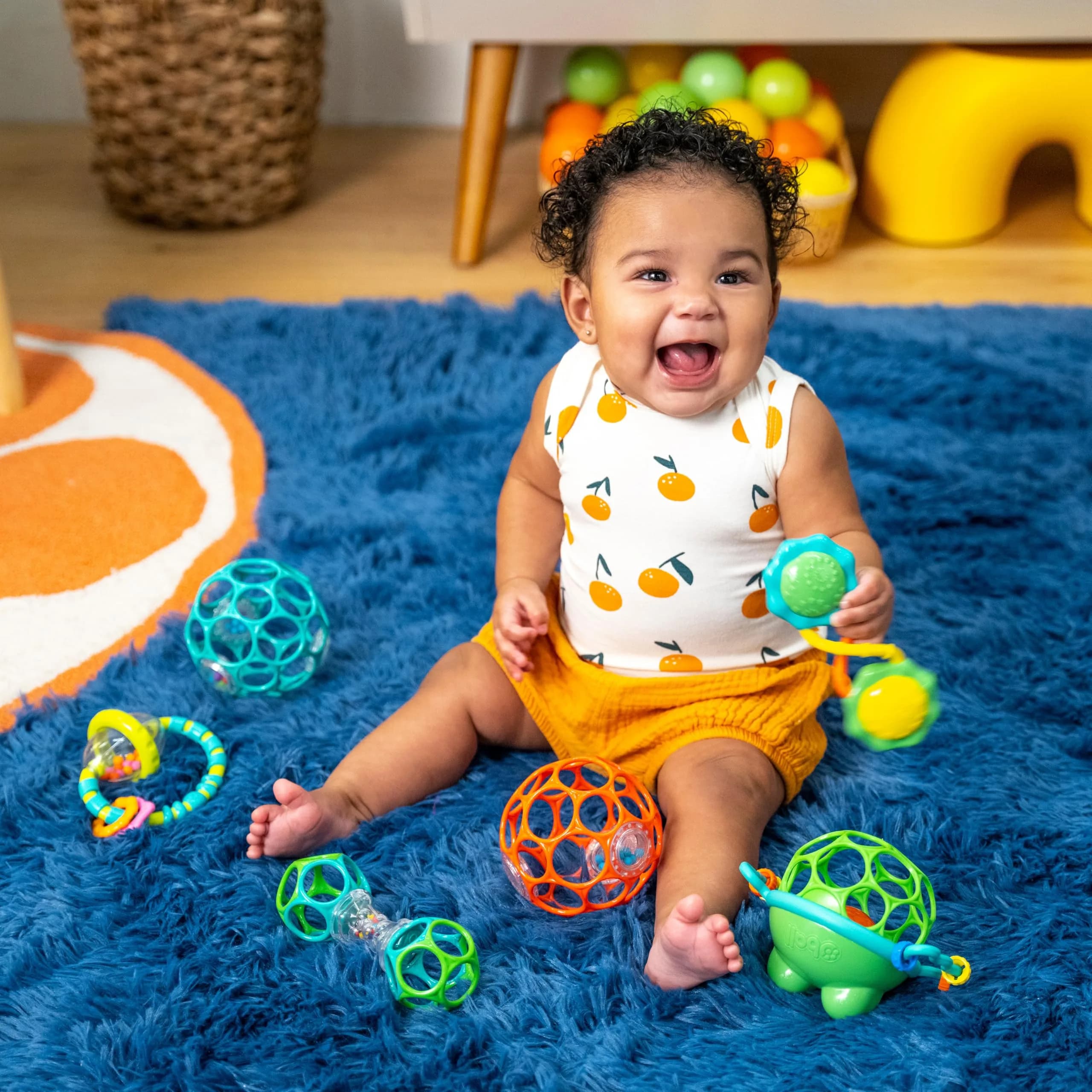 Bright Starts Little Shakers 6pc Gift Set with Oball Technology | Baby Rattles, Balls & Teethers for Newborn+ - view 3
