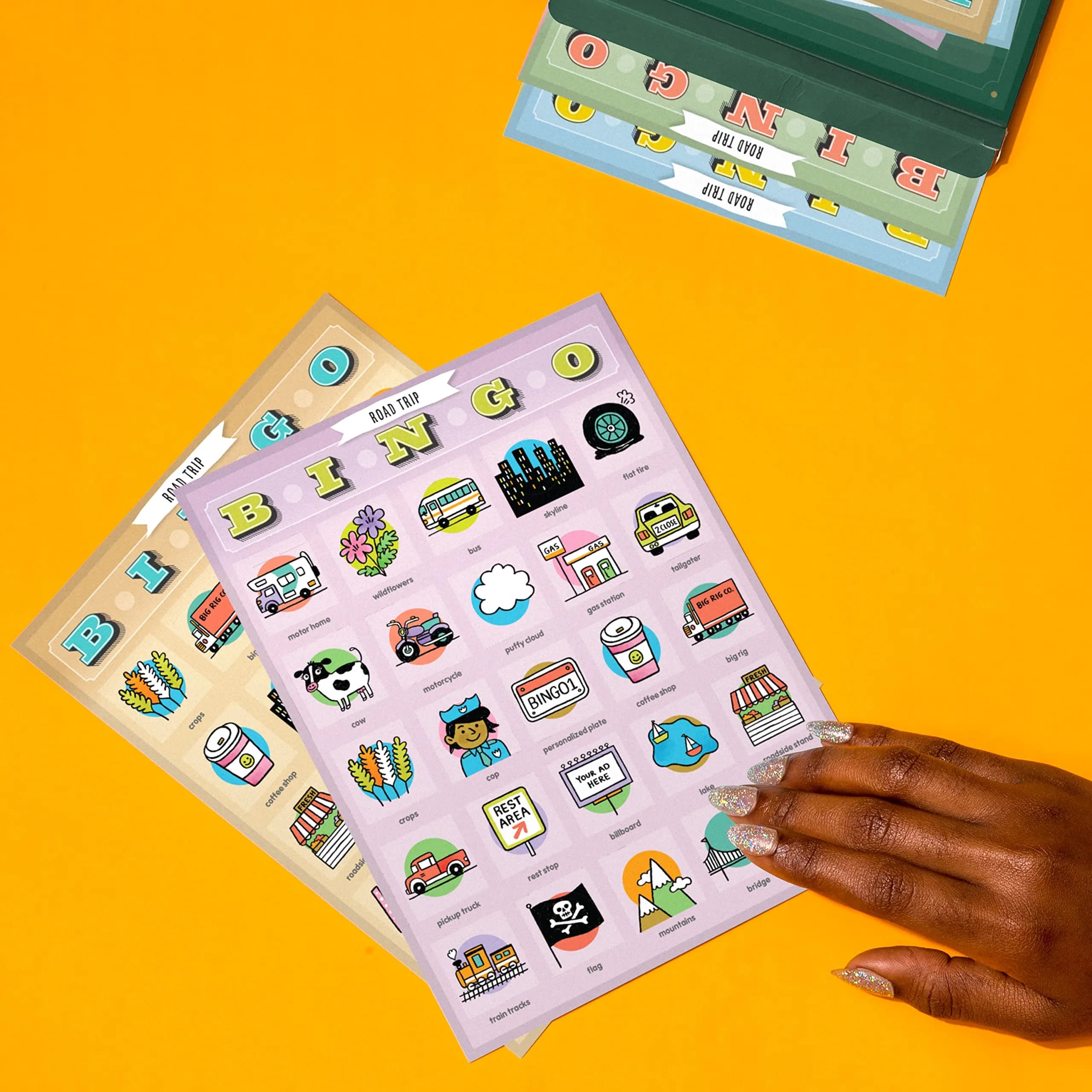 Knock Knock Roadtrip Bingo, 12 Reusable Cards | Travel Game for Kids & Adults - view 5