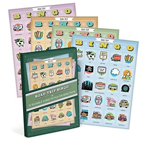 Knock Knock Roadtrip Bingo, 12 Reusable Cards | Travel Game for Kids & Adults thumbnail 1