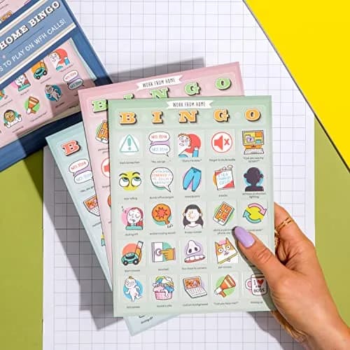 Knock Knock Work-from-Home Bingo, 12 Reusable Cards | 16.3cm x 21.4cm x 0.9cm (6.375 x 8.375 x 0.39 inches) thumbnail 6