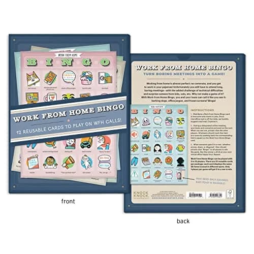 Knock Knock Work-from-Home Bingo, 12 Reusable Cards | 16.3cm x 21.4cm x 0.9cm (6.375 x 8.375 x 0.39 inches) thumbnail 2