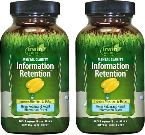 Irwin Naturals Memory Support Liquid Soft-Gels 60 Count | Supports Learning & Recall thumbnail 1