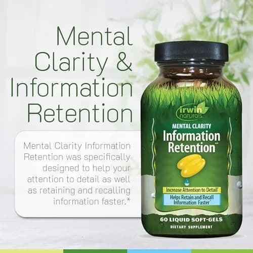 Irwin Naturals Memory Support Liquid Soft-Gels 60 Count | Supports Learning & Recall thumbnail 5