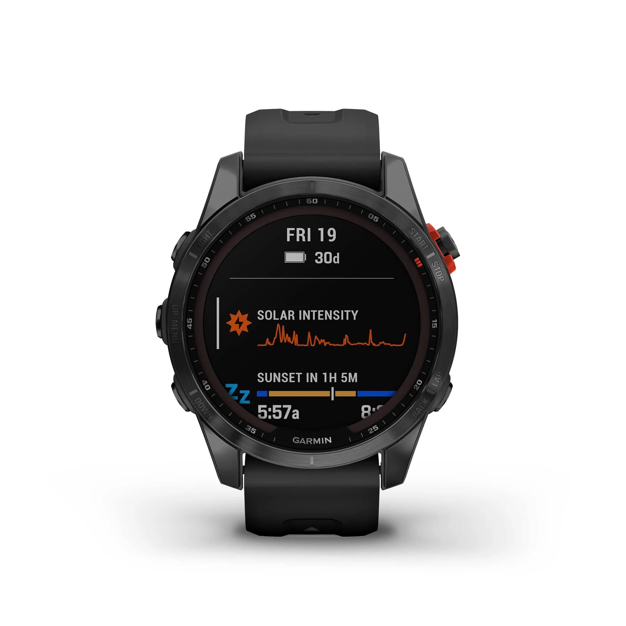 Garmin fenix 7S Solar Smartwatch (1.2-inch Display, Slate with Black Band) | Adventure GPS Watch with Solar Charging - view 2