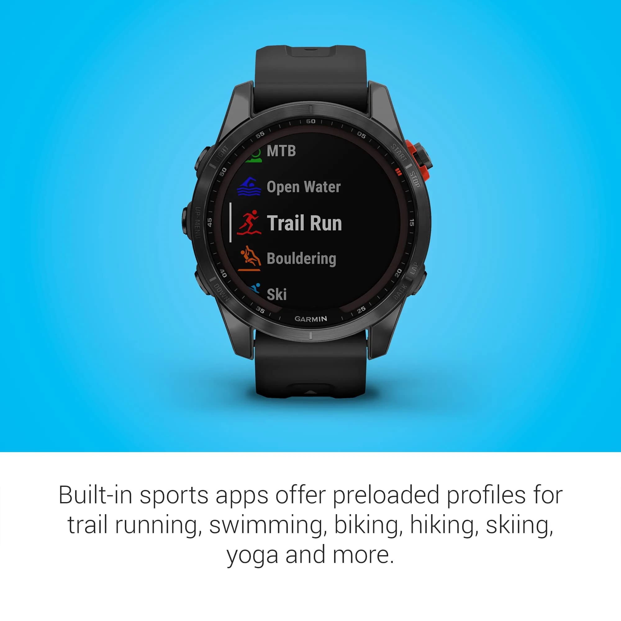 Garmin fenix 7S Solar Smartwatch (1.2-inch Display, Slate with Black Band) | Adventure GPS Watch with Solar Charging - view 6