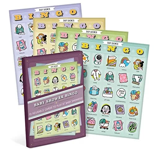 Knock Knock Baby Shower Bingo, 12 Reusable Cards | Party Game for 12 Players thumbnail 1