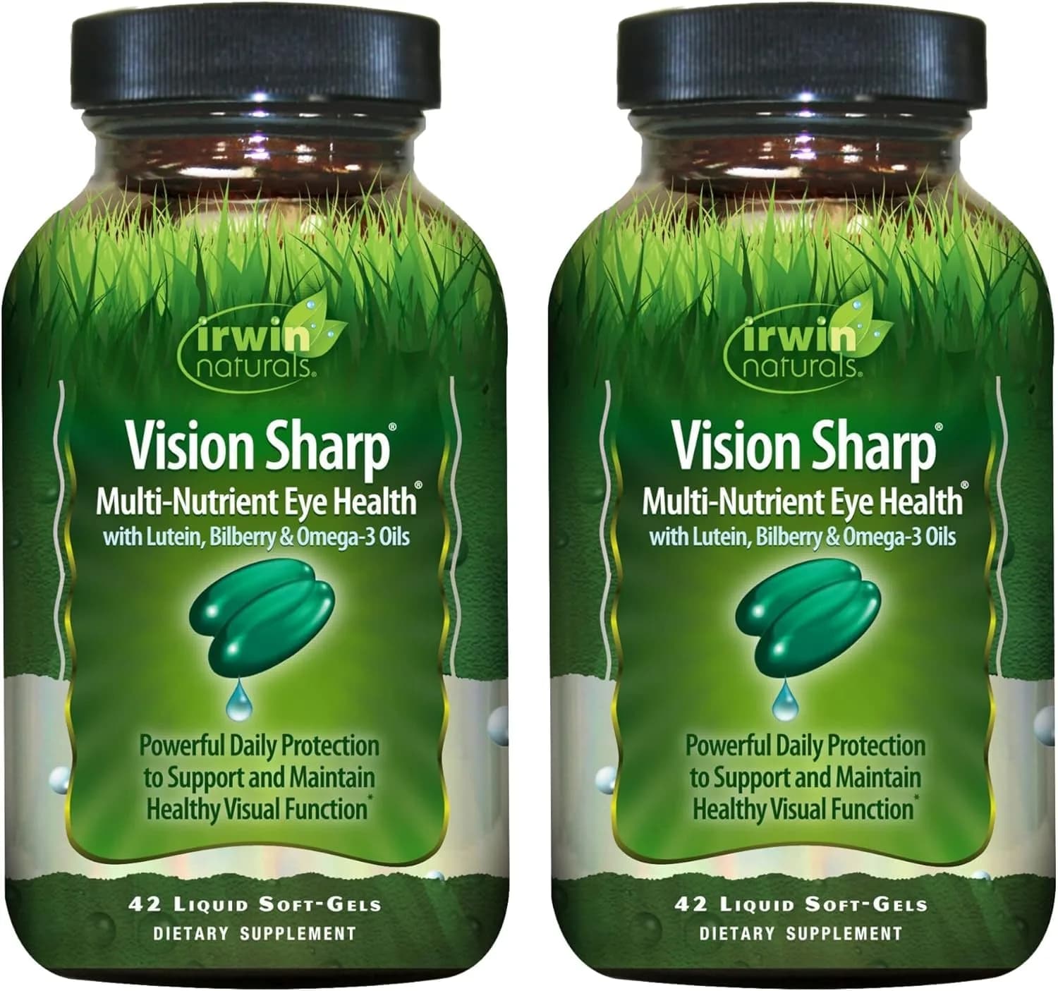 Irwin Naturals Vision Sharp Eye Health & Vision Support Formula (2 Pack) | Supports Visual Wellness & Macular Nutrition — Softgel