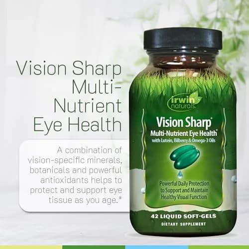 Irwin Naturals Vision Sharp Eye Health & Vision Support Formula (2 Pack) | Supports Visual Wellness & Macular Nutrition thumbnail 5