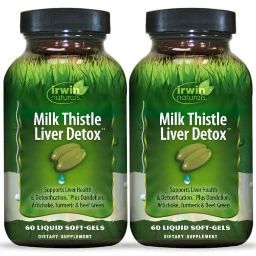 Irwin Naturals Milk Thistle Liver Detox Supplement 60 Softgels | Supports Liver Function & Detox thumbnail 1