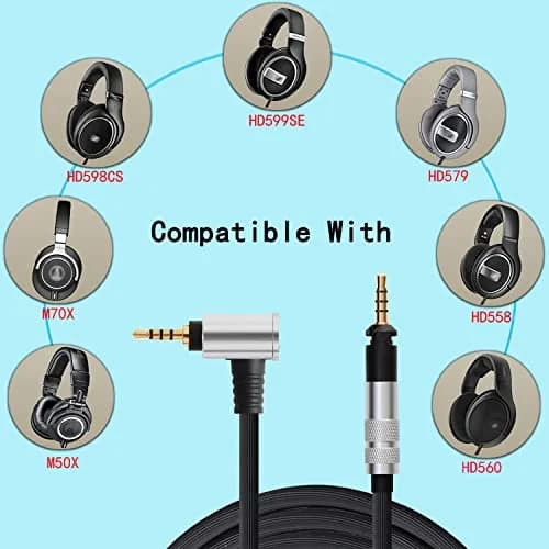 FAAEAL Balance Cable for Sennheiser & Audio-Technica Headphones | 4.9ft 2.5mm | High-Quality Audio thumbnail 3