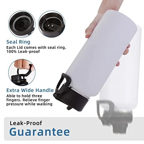 Volhoply 32oz Insulated Water Bottle with Straw Lid | Double Wall Vacuum Keeps Hot 12h Cold 18h | 8-Pack thumbnail 6