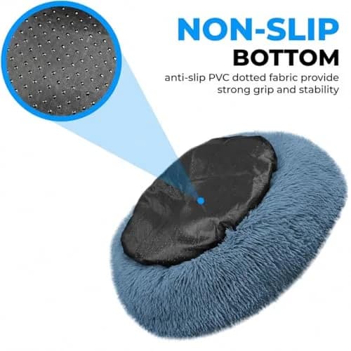 Whiskers & Friends Calming Donut Cat & Small Dog Bed 51cm (20") | Orthopedic Support for Anxiety Relief thumbnail 4