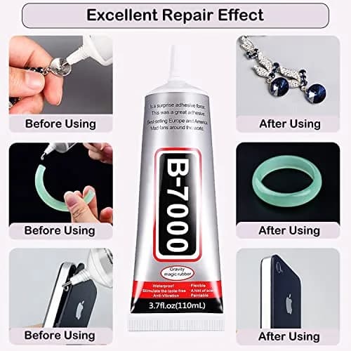 FITTDYHE B7000 Clear Glue 110ml (3.7oz) | Professional Adhesive for Jewelry, Crafts, and Electronics thumbnail 6