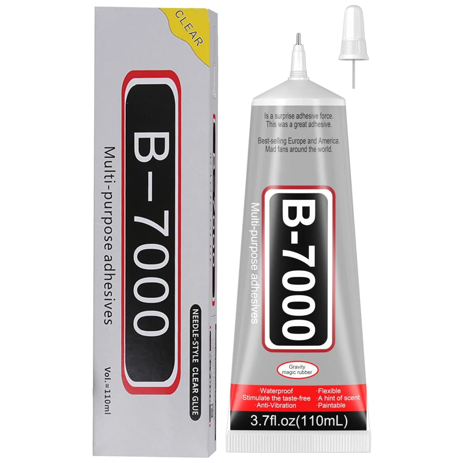 FITTDYHE B7000 Craft Glue Adhesive 110ml (3.7oz) - 1 Piece, Clear - Strong & Waterproof - main product image
