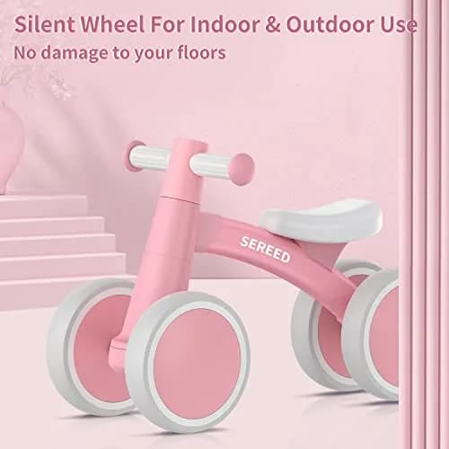 SEREED Baby Balance Bike for 1 Year Old Boy Girl, First Birthday Gift Toy | Aluminum Alloy Frame, 10-inch EVA Wheels thumbnail 5