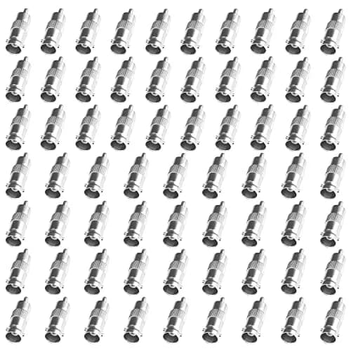 Fanbalunke BNC Female to RCA Male Plug Adapter 66 Pcs | Connect CCTV Cameras to TVs thumbnail 1