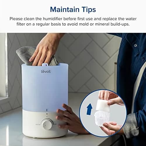 Levoit Dual 150 Ultrasonic Cool Mist Humidifier 3L (101.4 Fl Oz) | ETL Certified for Large Rooms up to 290 sq ft thumbnail 9