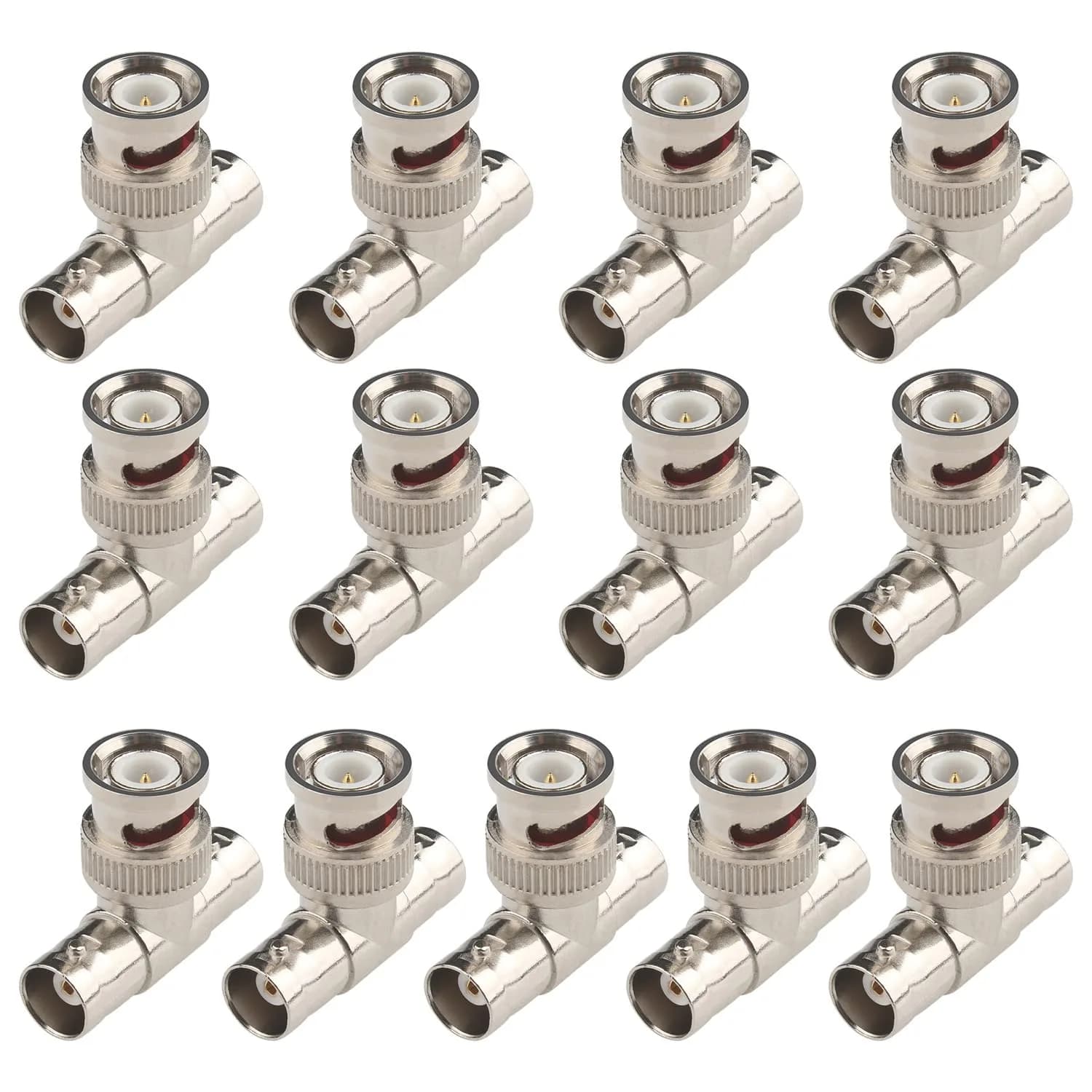 Fanbalunke BNC Splitter Adapter 13 Pcs BNC Male to 2 Female T Connector | Connect Multiple Devices — 13 Pcs BNC Splitter Connector