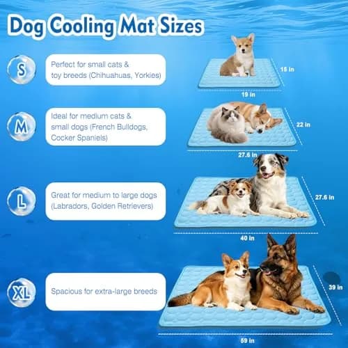 dgdgbaby Portable Dog Cooling Mat 40 x 28 in | Self-Cooling, Washable, Summer Relief thumbnail 3