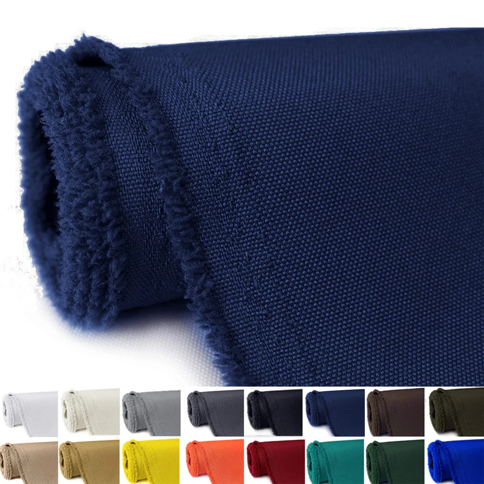 GeeComfy Waterproof Upholstery Fabric by the Yard 600D Oxford Navy Blue 112 cm (44" Bolt Width) | Tear-Resistant Outdoor Fabric — Navy Blue