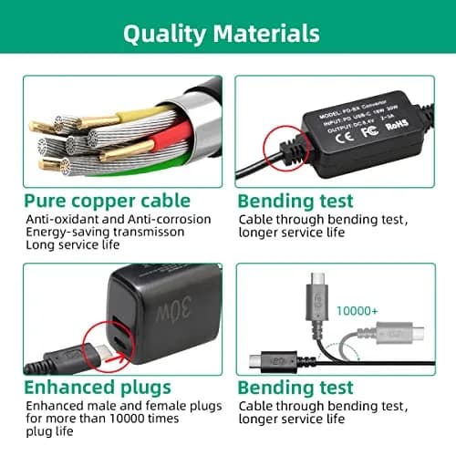 RONFEN DR-E18 USB-C PD Adapter Kit for Canon Cameras | 1.2M Cable, 30W Output thumbnail 8