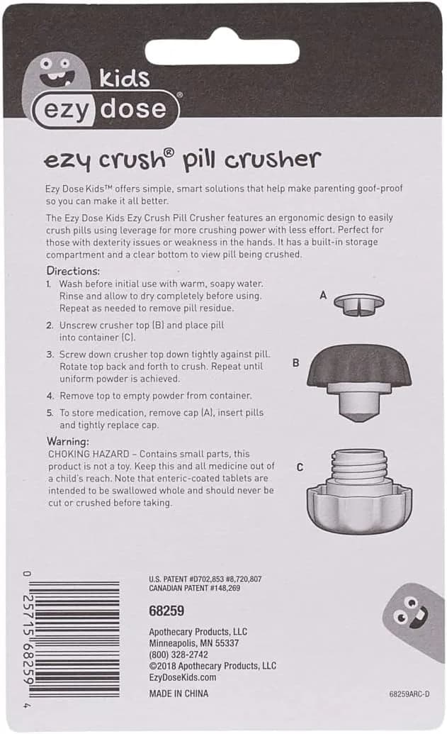 EZY DOSE Large Pill Crusher & Tablet Grinder with Storage Compartment, Green | FDA Approved & Arthritis Foundation-Endorsed - view 5