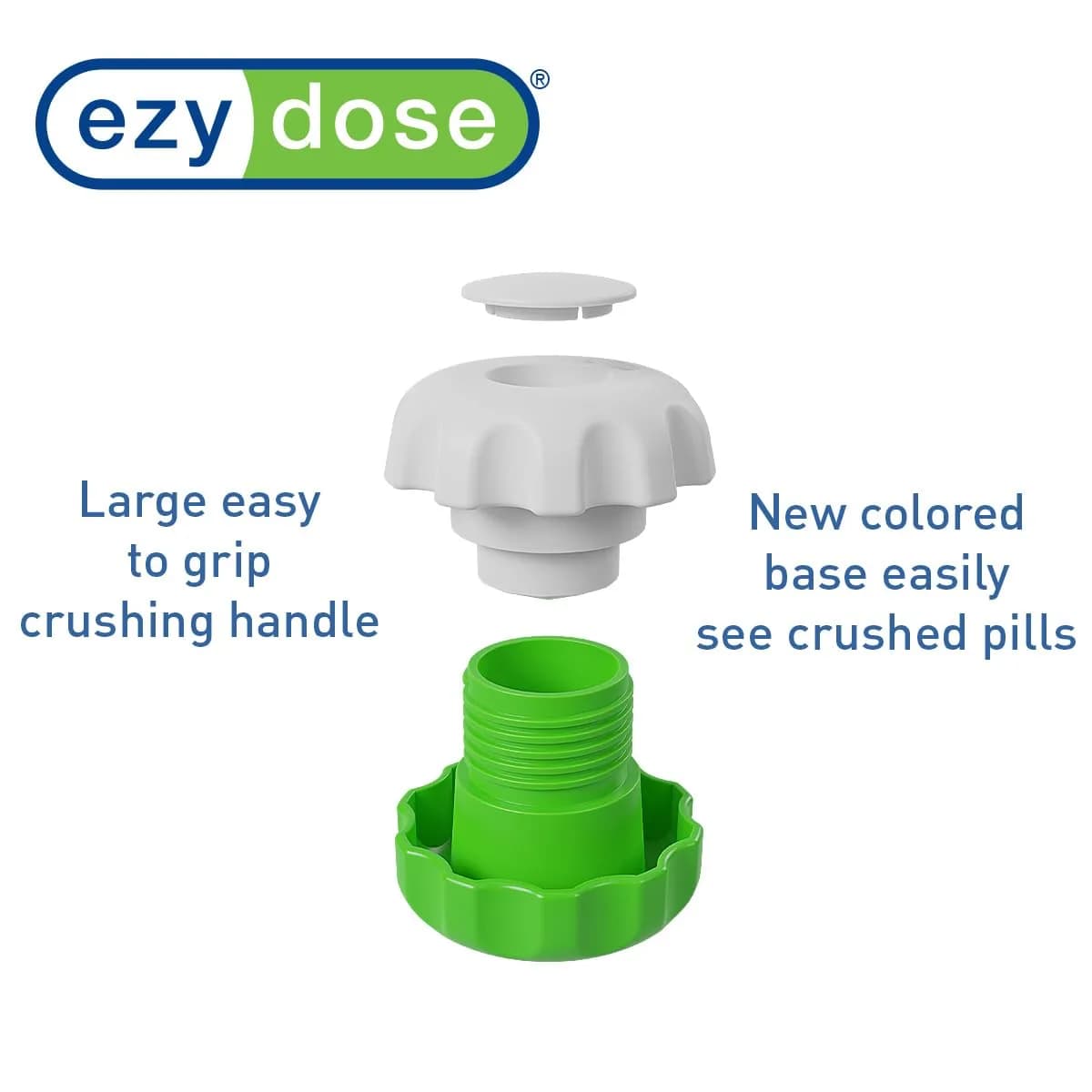 EZY DOSE Large Pill Crusher & Tablet Grinder with Storage Compartment, Green | FDA Approved & Arthritis Foundation-Endorsed - view 2