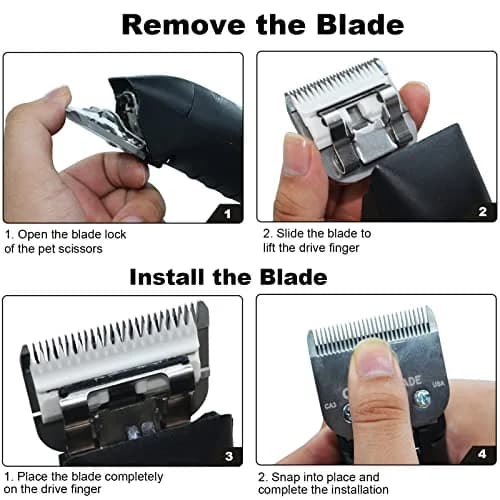 Audoc 5FC Blade Dog Grooming Clipper Blades | Compatible with Andis Dog Clipper, Ceramic & Stainless Steel, 6.3mm Cut thumbnail 6