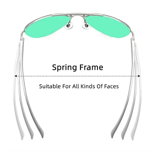 Fishingtours Aviator Sunglasses for Men & Women | Polarized Mirrored Driving Eyewear (65mm Lens Width) thumbnail 2
