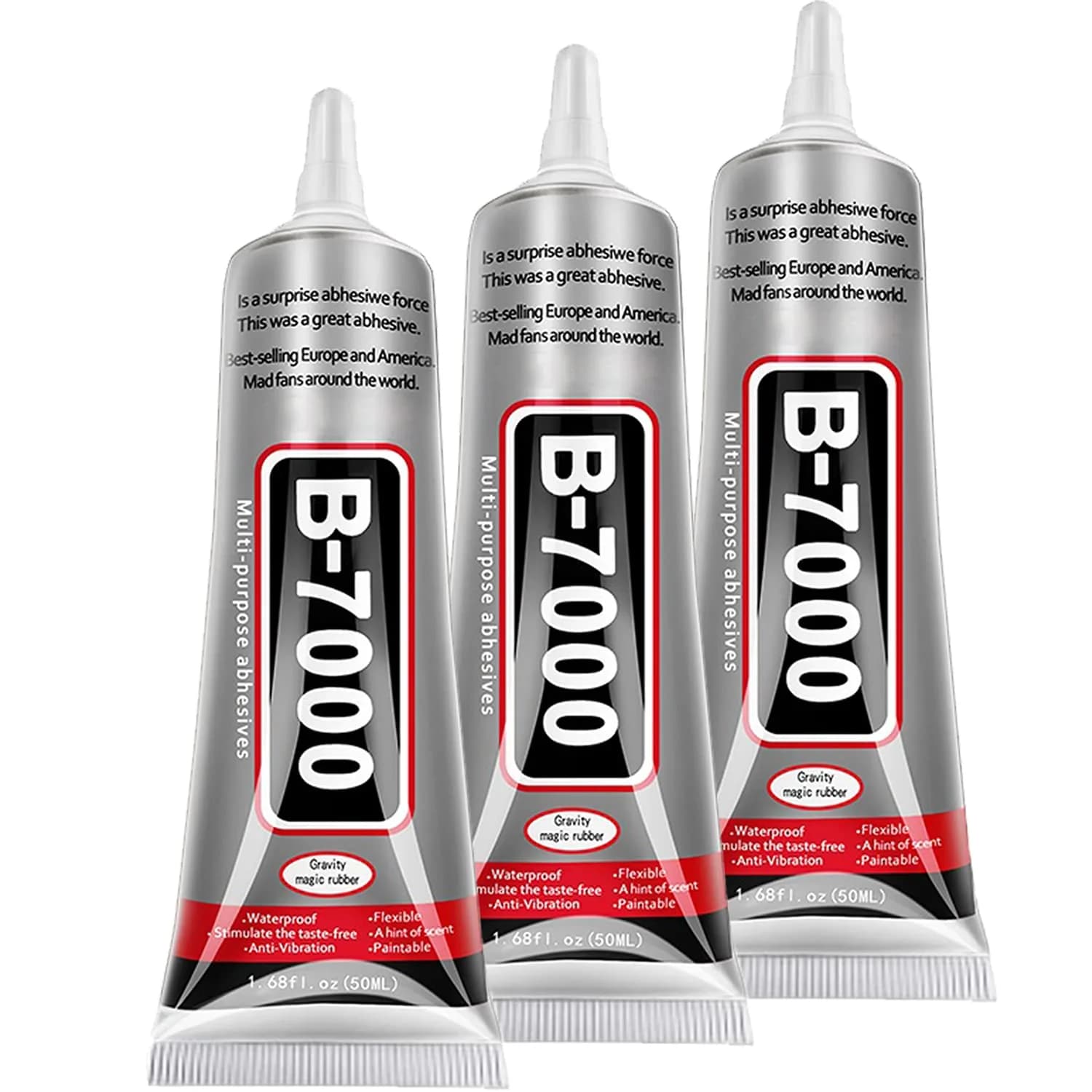 FITTDYHE B7000 Clear Glue 110ml (3.7oz) | Professional Adhesive for Jewelry, Crafts, and Electronics — 3 PCS × 50ml Each