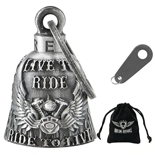 Dream Apparel Motorcycle Bell for Bikers | Heavy Lucky Rider Keychain & Accessory thumbnail 1