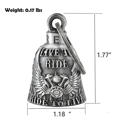 Dream Apparel Motorcycle Bell for Bikers | Heavy Lucky Rider Keychain & Accessory thumbnail 2