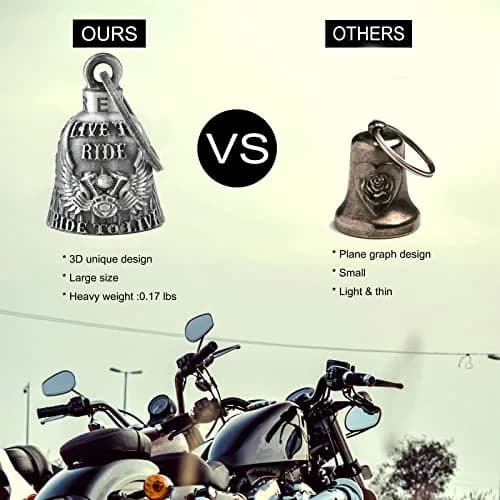 Dream Apparel Motorcycle Bell for Bikers | Heavy Lucky Rider Keychain & Accessory thumbnail 3