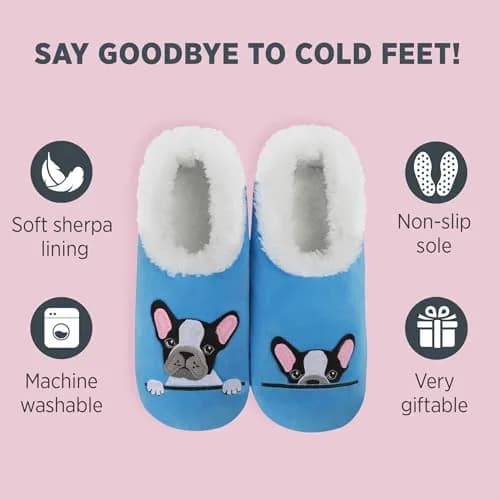 Snoozies Slipper Socks for Women (Blfren, M) | Cozy Mismatched Indoor Comfort thumbnail 3