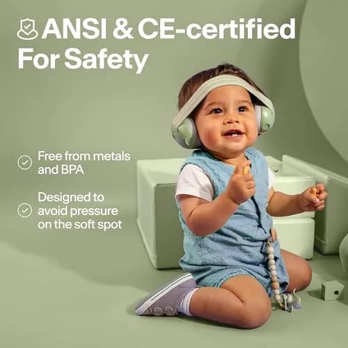 Alpine Muffy Baby Ear Muffs Noise Protection | Toddler Ear Protection 23 dB SNR (Green) thumbnail 4