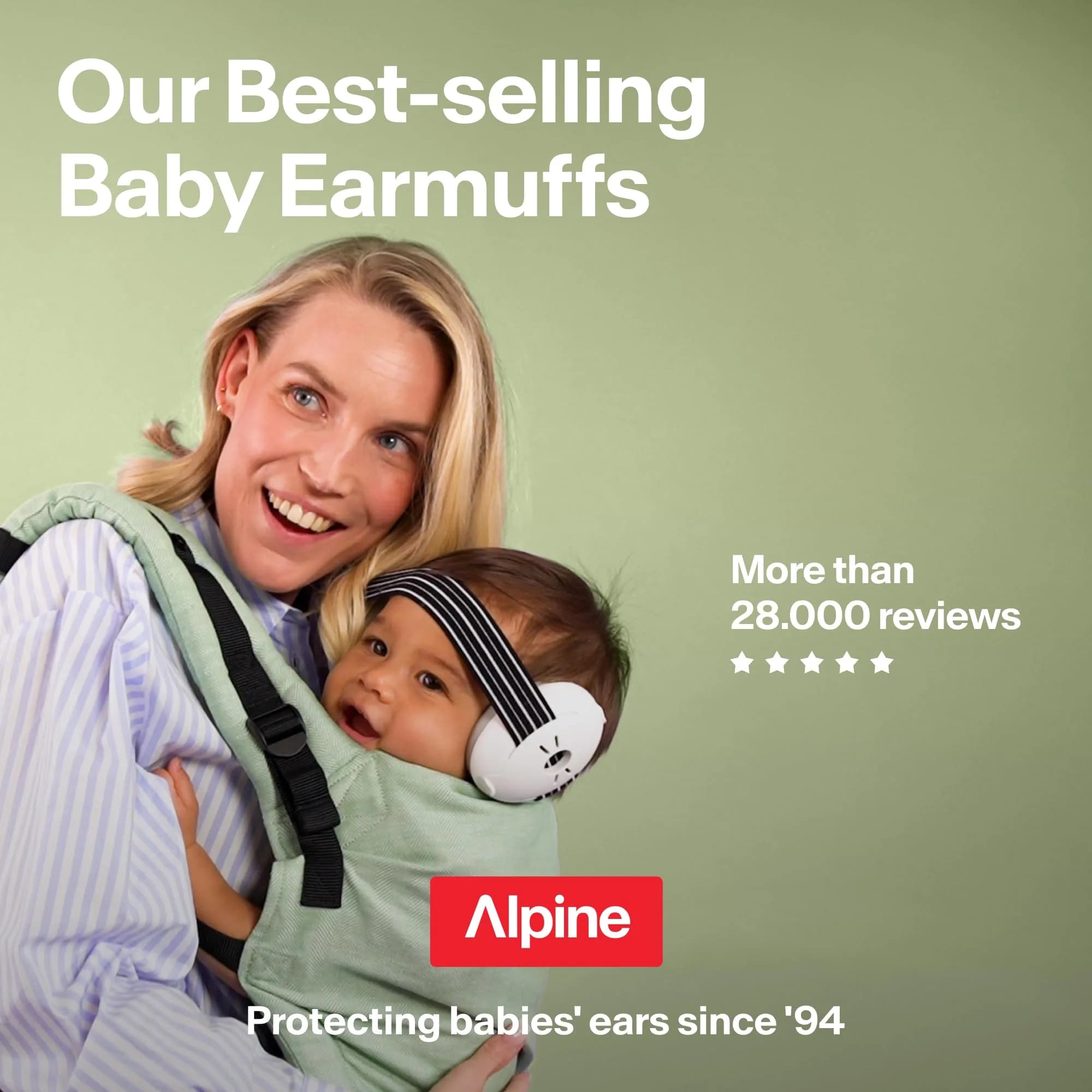 Alpine Muffy Baby Ear Muffs Noise Protection | Toddler Ear Protection 23 dB SNR (Green) - view 8