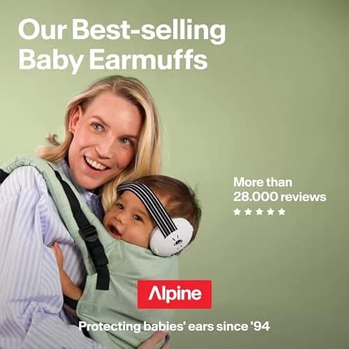 Alpine Muffy Baby Ear Muffs Noise Protection | Toddler Ear Protection 23 dB SNR (Green) thumbnail 8