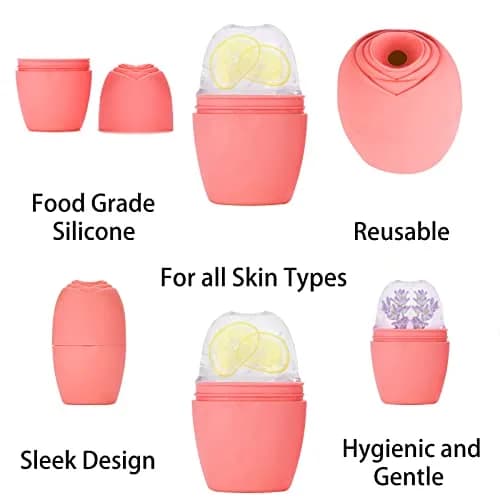 Evmliy Silicone Ice Roller for Face & Neck | Pink, 1 Pack thumbnail 4