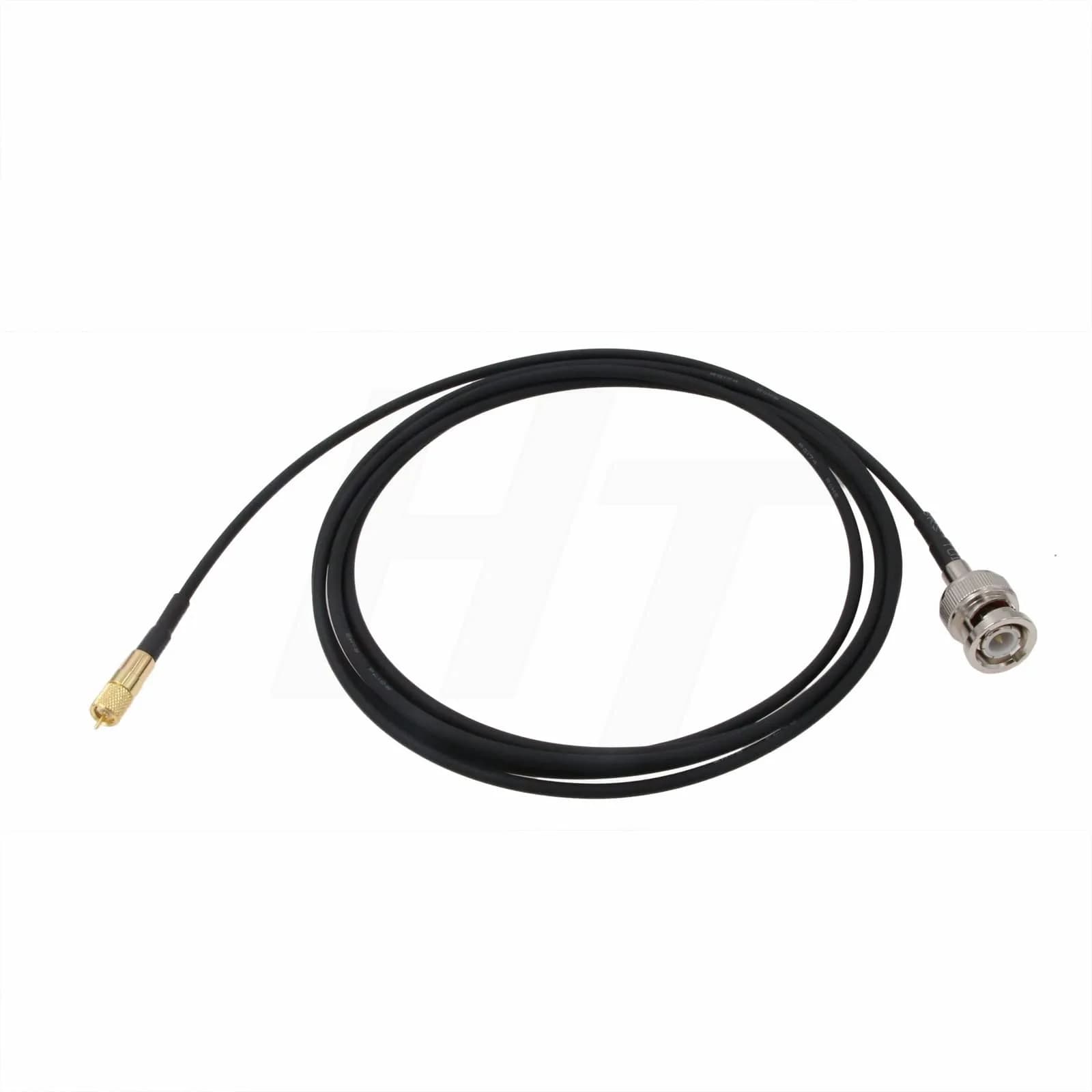 HangTon BNC to Microdot UNF 10-32 RF Coax Cable 15cm | 50 Ohm, RG174, Microdot Male — 15cm