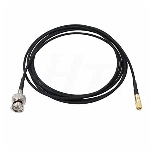 HangTon BNC to Microdot UNF 10-32 RF Coax Cable 15cm | 50 Ohm, RG174, Microdot Male thumbnail 2