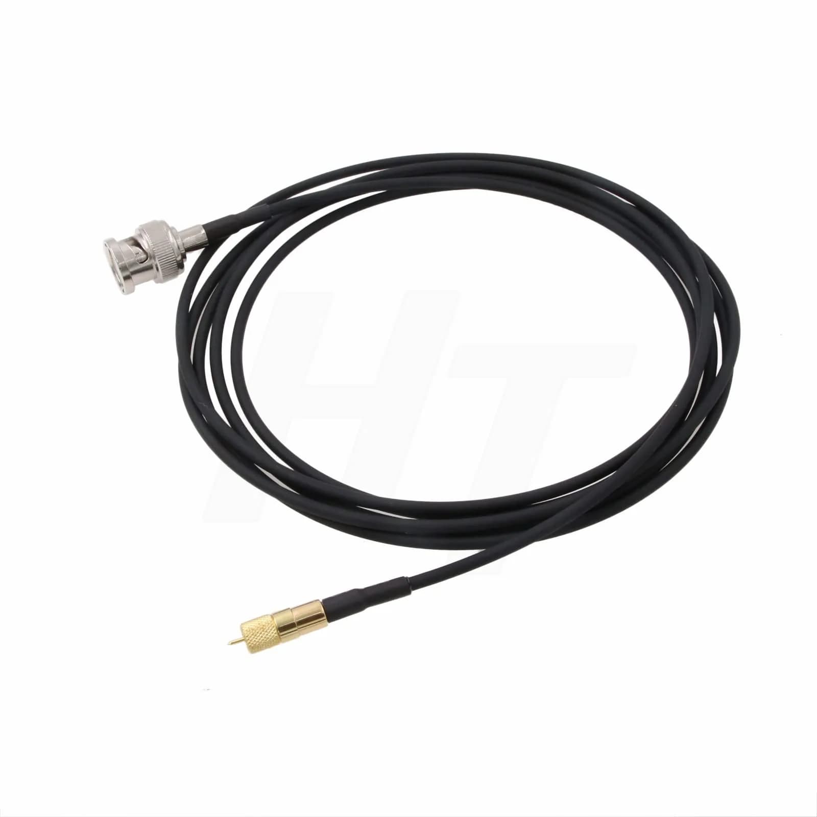 HangTon BNC to Microdot UNF 10-32 RF Coax Cable 1m | RG174 50 Ohm for Vibration Test Sensors — Black