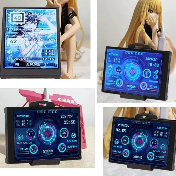 ASHATA 3.5in IPS USB Mini Screen 320x480 | PC Temperature Data Monitor thumbnail 3
