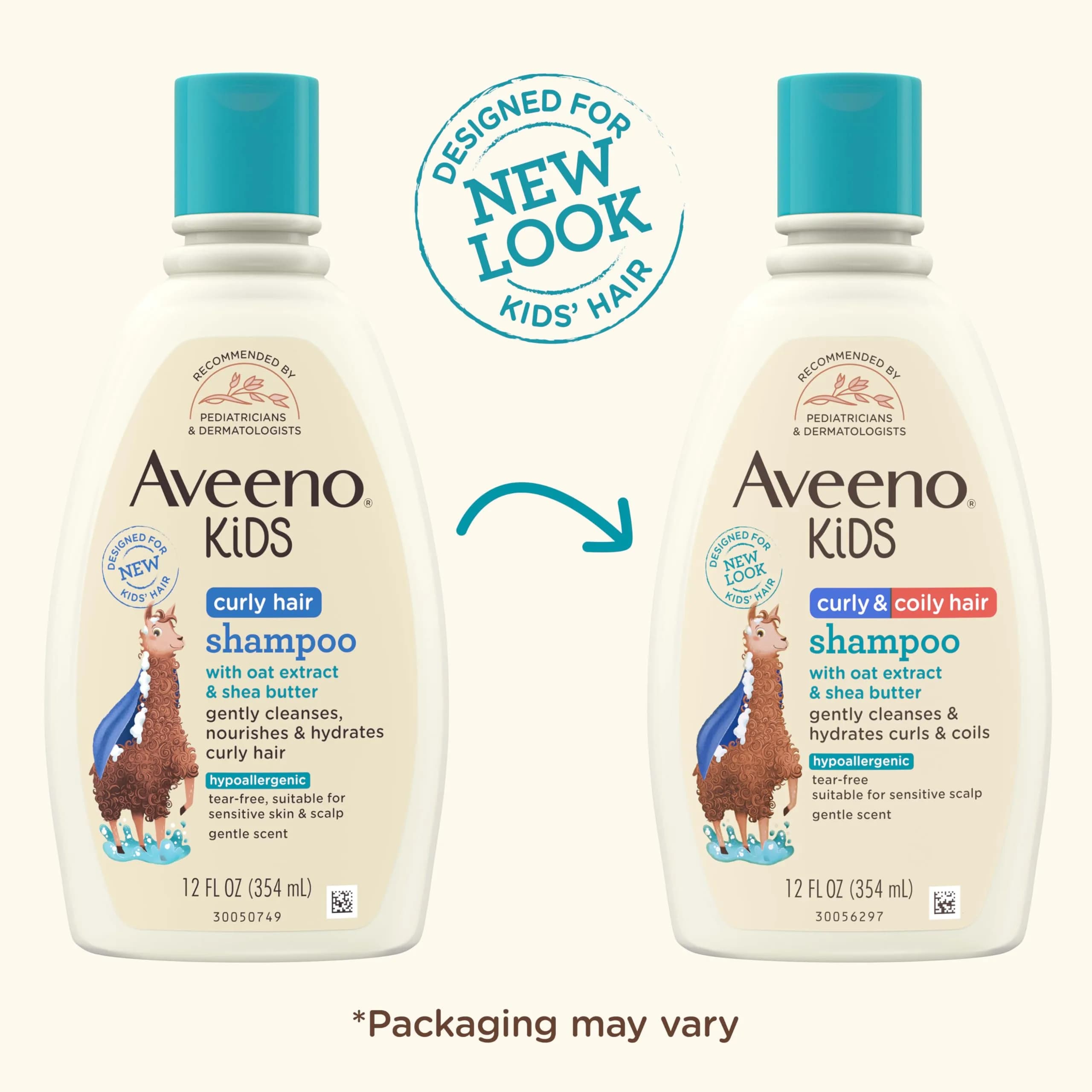 Aveeno Kids Curly & Coily Hair Shampoo 355ml (12 fl. oz) | Gentle Cleansing for Type 3 & 4 Hair - view 2