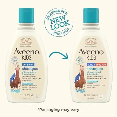 Aveeno Kids Curly & Coily Hair Shampoo 355ml (12 fl. oz) | Gentle Cleansing for Type 3 & 4 Hair thumbnail 2