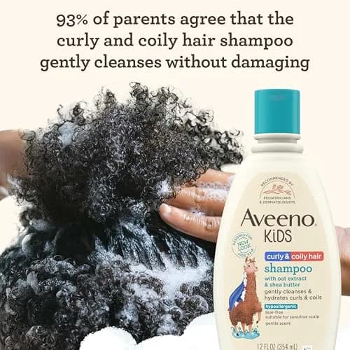 Aveeno Kids Curly & Coily Hair Shampoo 355ml (12 fl. oz) | Gentle Cleansing for Type 3 & 4 Hair thumbnail 3