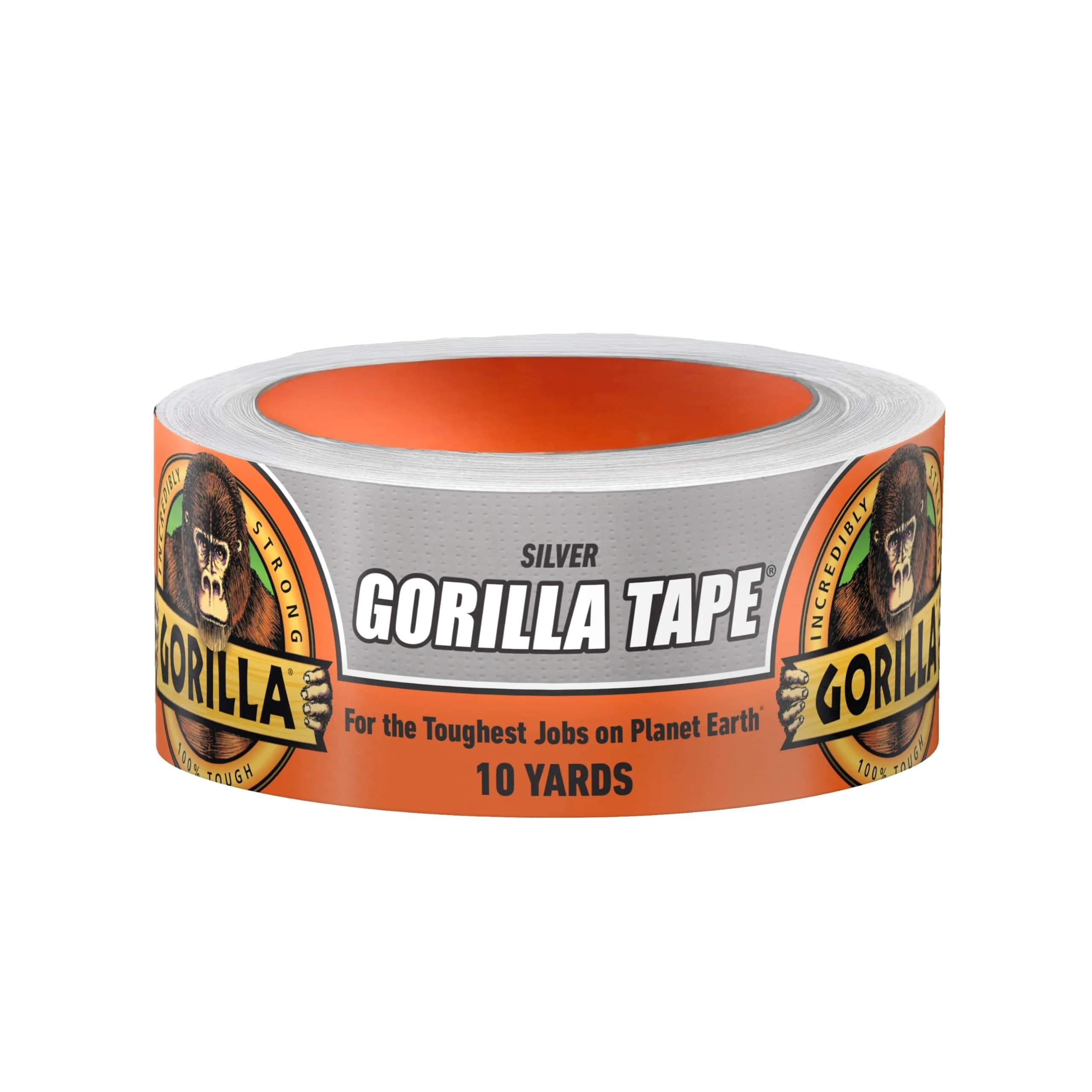 Gorilla Heavy Duty Duct Tape Silver 1.88 in x 10 yd | Sticks to Wood Stone Metal Brick - main product image