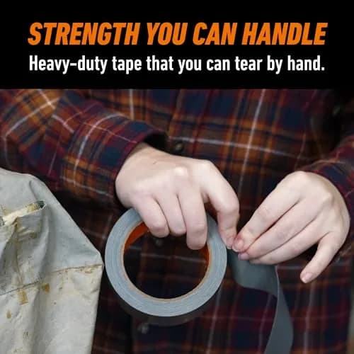 Gorilla Heavy Duty Duct Tape Silver 1.88 in x 10 yd | Sticks to Wood Stone Metal Brick thumbnail 4